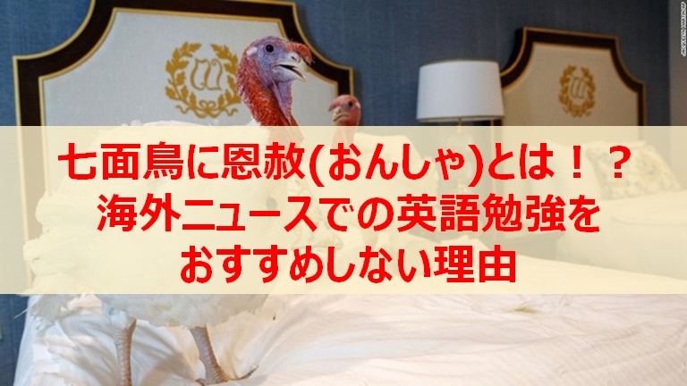 【七面鳥の恩赦!?】海外の英語ニュースサイトを使った勉強をオススメしない理由